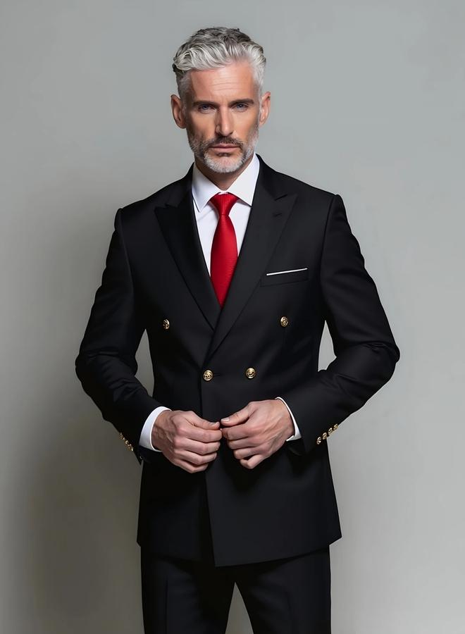 تايك تو طقم بليزر بأزرار مزدوجة وبنطلون بدلة - Image 3